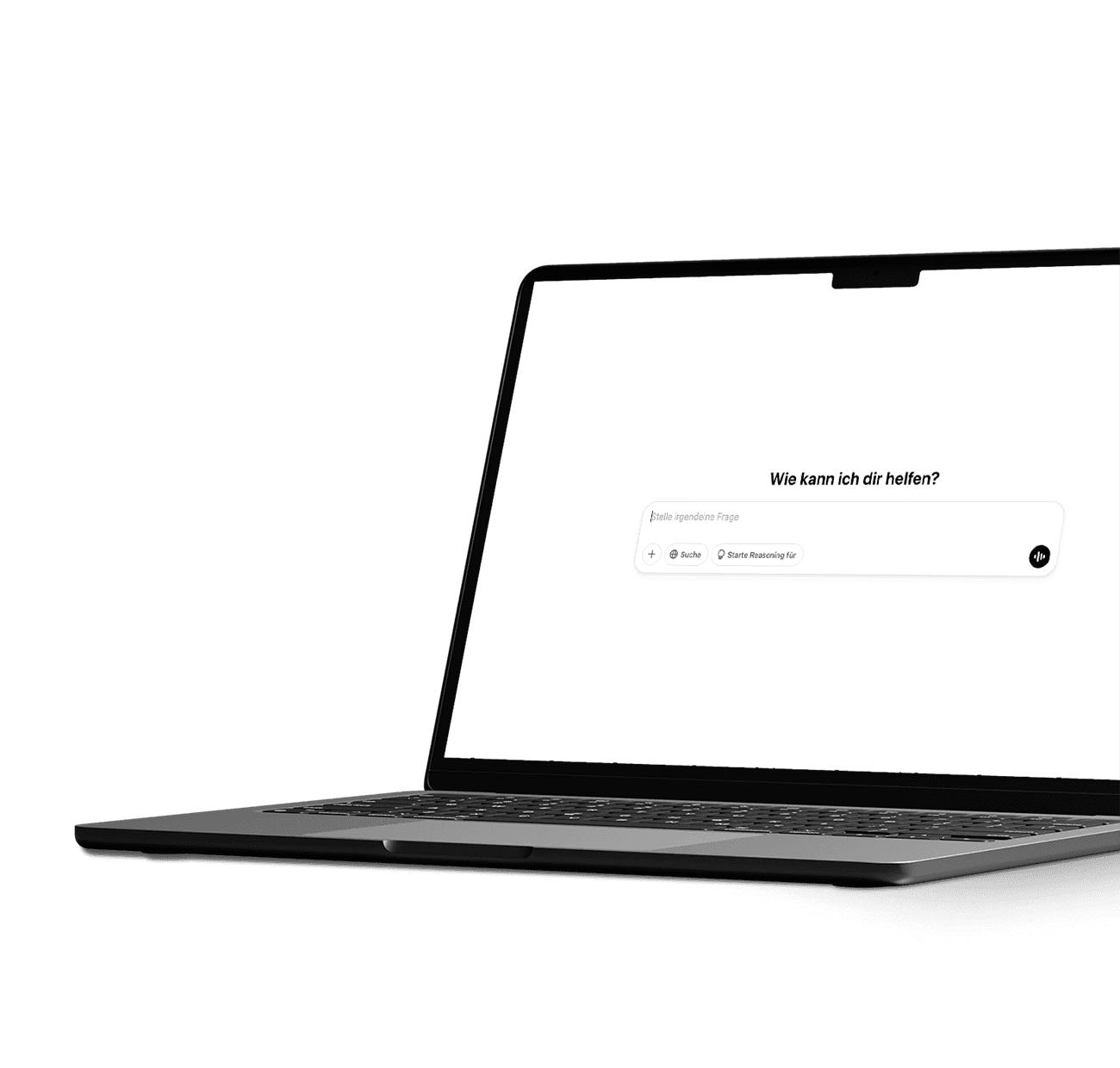 HazKI-Chatoberfläche mit Eingabefeld auf einem Laptop